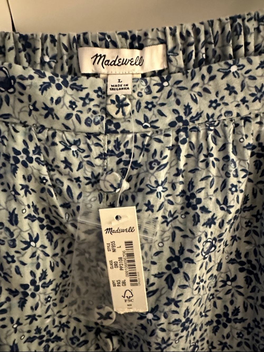 Tiered Floral Midi Skirt - Blue - Picture 2 of 8